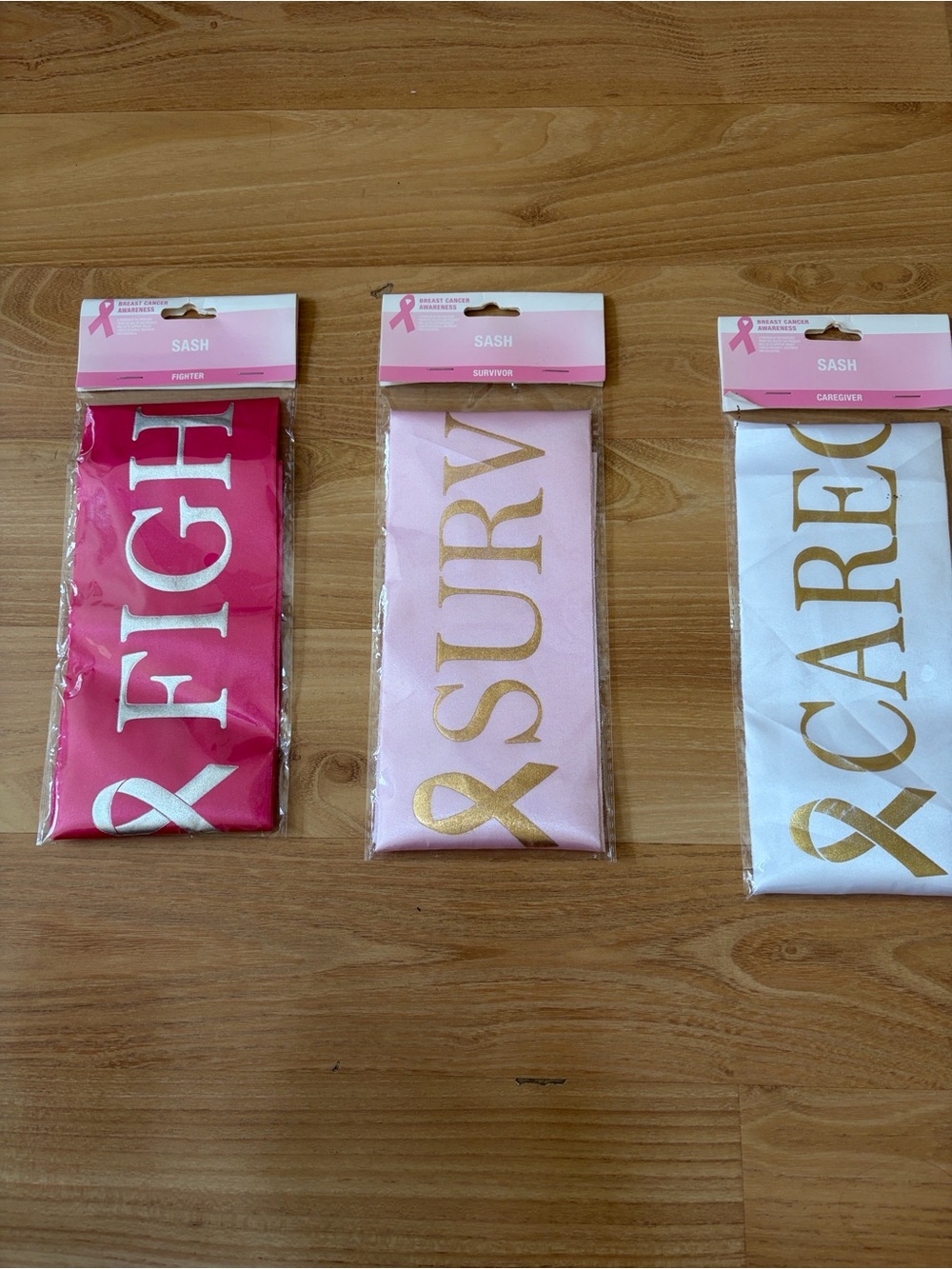 Breast cancer survivor sashes